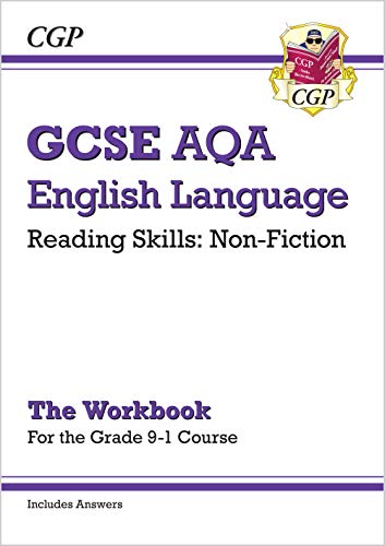 CGP GCSE AQA English Language Non-Fiction reading skills workbook cover with purple text.