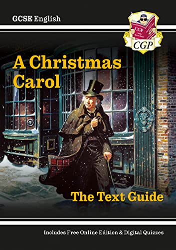 Cover of "A Christmas Carol" text guide for GCSE English revision.