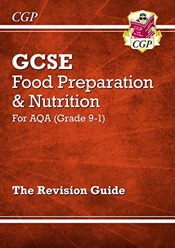 Red revision guide cover for GCSE Food Preparation & Nutrition.