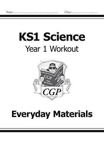 KS1 Science workout book cover, featuring a book with sunglasses.
