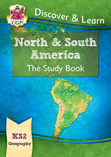 CGP KS2 Geography study book cover featuring a map of North and South America.