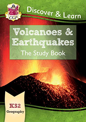 KS2 geography study book cover showing a volcanic eruption.