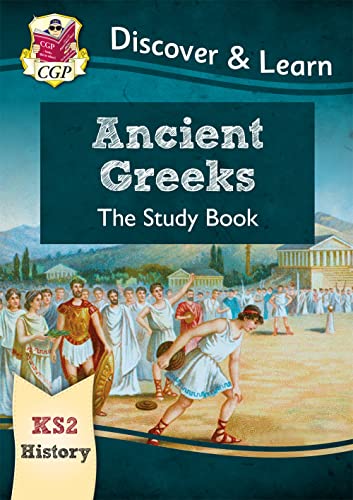 KS2 history study book cover depicting Ancient Greeks and architecture.
