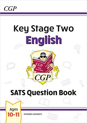 KS2 English SATs question book cover with illustrated open book and text.