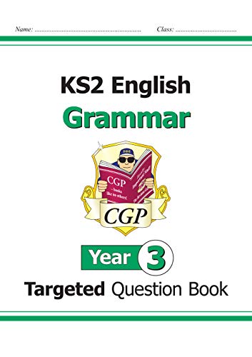 CGP KS2 English Grammar Year 3 Targeted Question Book cover with mascot illustration.