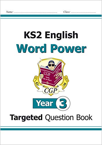 KS2 English workbook cover, “Word Power” for Year 3, with illustrated book.