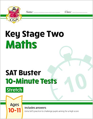KS2 Maths SAT Buster test book cover with a green and white design.