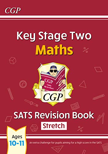 Red KS2 Maths SATs revision book with shield and maths symbols.