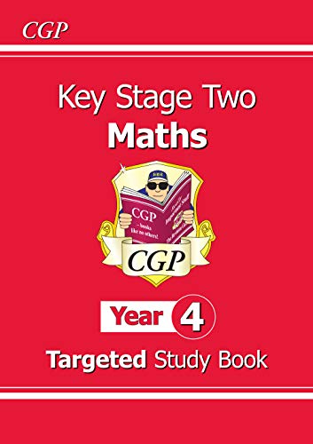 CGP Key Stage Two Maths Year 4 Targeted Study Book cover in red.