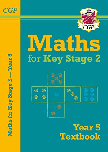 Blue and yellow textbook cover with "Maths for Key Stage 2 - Year 5".
