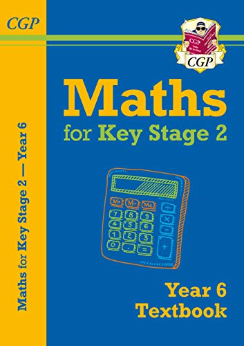 Blue Year 6 Maths textbook cover with a calculator illustration.