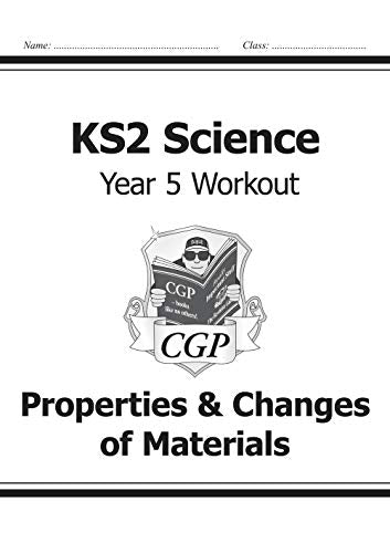 KS2 Science workout book cover, featuring a shield with a reading character.