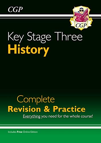 CGP Key Stage Three History revision guide with a black and green cover.