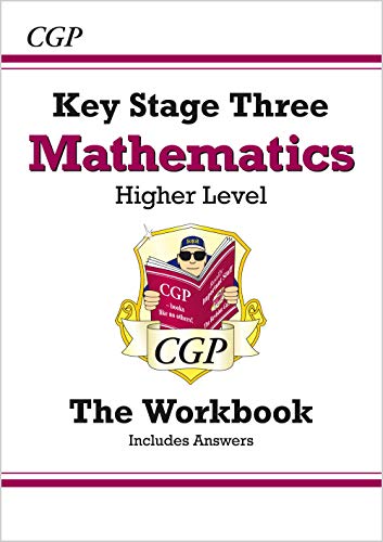 CGP Key Stage Three Mathematics Higher Level workbook cover with a cartoon character mascot.
