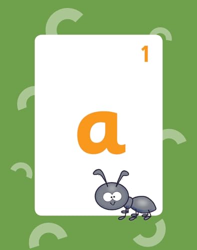 Flashcard with orange lowercase "a" and an illustrated ant.