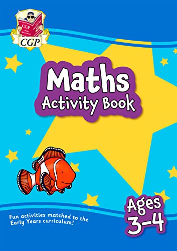 Preschool maths activity book cover with a clownfish and yellow star.
