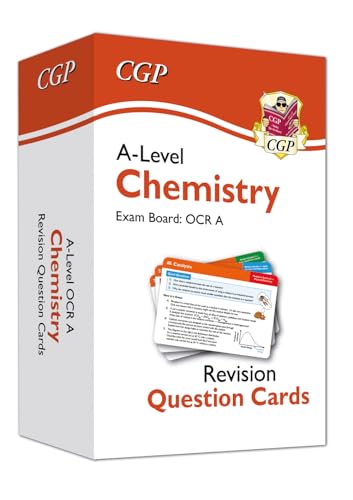 Orange A-Level Chemistry revision question cards for OCR A exams.