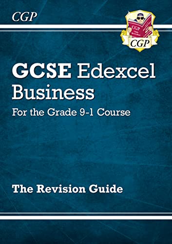 CGP GCSE Edexcel Business Grade 9-1 revision guide with a dark blue textured background.