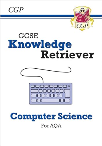 CGP GCSE Computer Science AQA Knowledge Retriever study guide cover with a keyboard illustration.