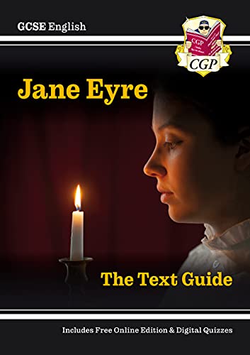 GCSE English text guide for Jane Eyre with a portrait of a woman.