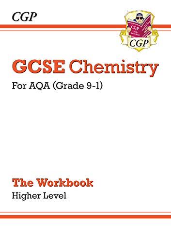 GCSE Chemistry workbook cover, red and orange text, CGP logo.