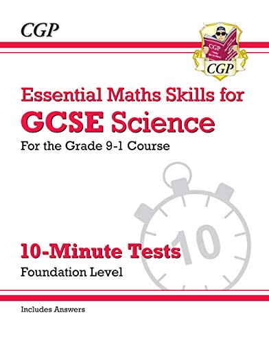 GCSE Science maths skills test book cover, with a stopwatch image.