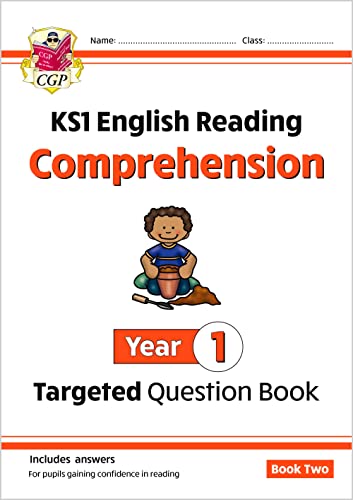 CGP Year 1 English Reading Comprehension Book 2 workbook cover with a cartoon child.