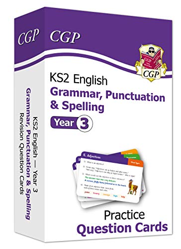 Purple card pack for Year 3 English grammar, punctuation, and spelling.