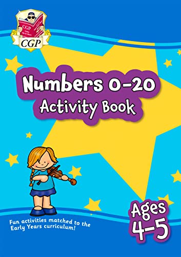 Colourful activity book with numbers and illustrations for young children to learn and play.