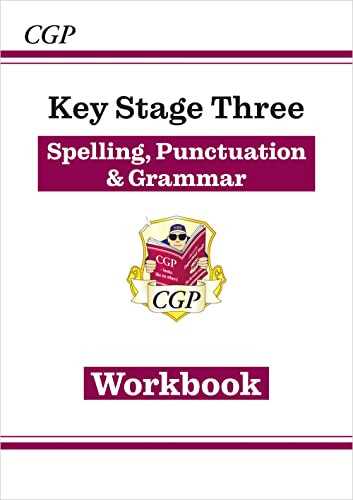 KS3 English workbook cover with a shield and book illustration.