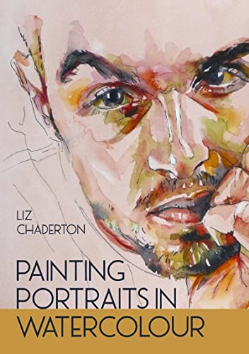 Watercolour painting of a man’s face and the book title below.