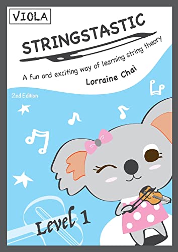 Book cover: "Stringstastic Viola 1" featuring a cartoon koala playing viola.