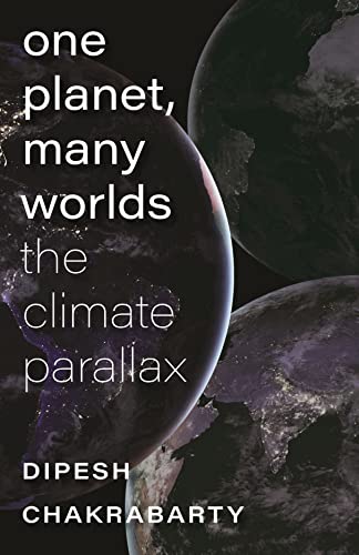 Book cover with Earth imagery and white text: “One Planet, Many Worlds.”