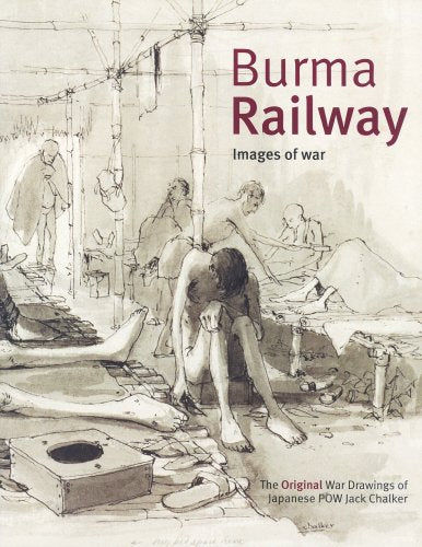 Sketch of exhausted prisoners of war on the Burma Railway.