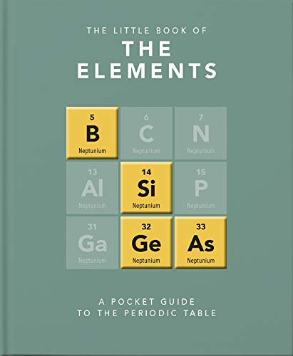 Green book cover with periodic table element squares and title.