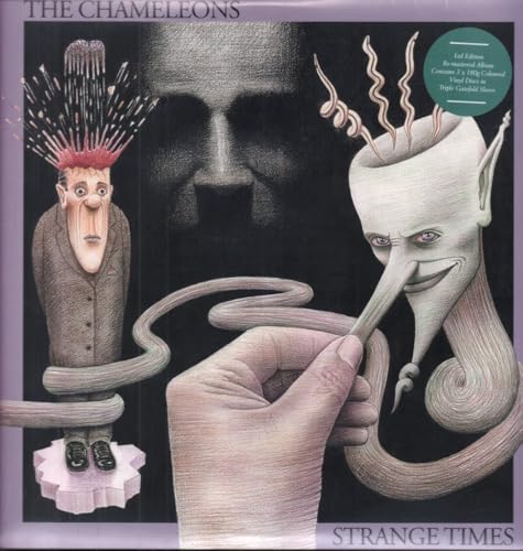 Album cover for The Chameleons’ “Strange Times” featuring surrealist portraiture.