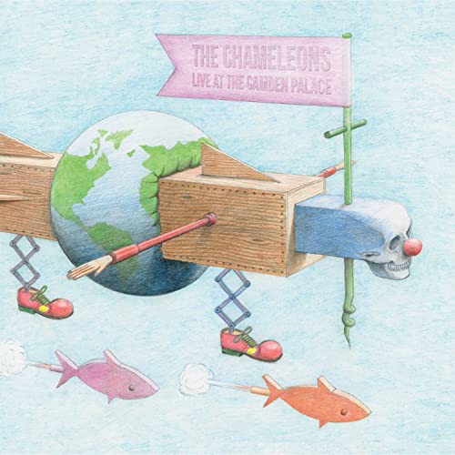 Album cover for The Chameleons, featuring a painted Earth-rocket and fish.