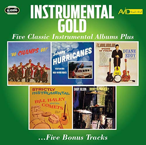 CD cover for "Champs; Johnny & The Hurricanes" instrumental music collection.