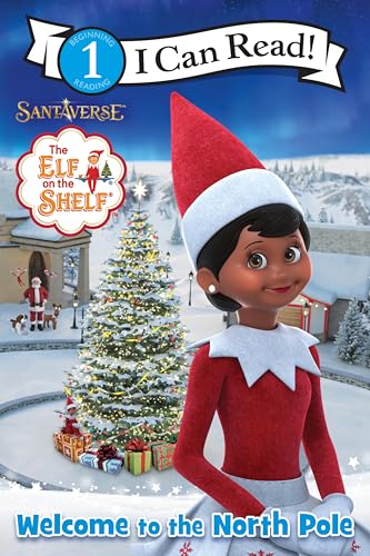 Book cover featuring an Elf on the Shelf character and snowy North Pole scene.