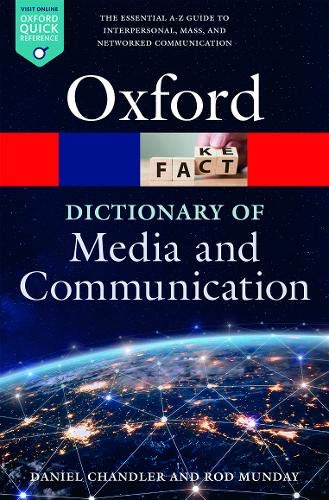 Oxford Dictionary of Media and Communication book cover with Earth image.