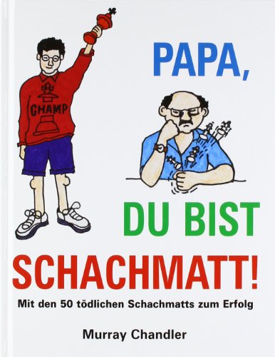 Book cover with cartoon illustrations of a chess match and text.
