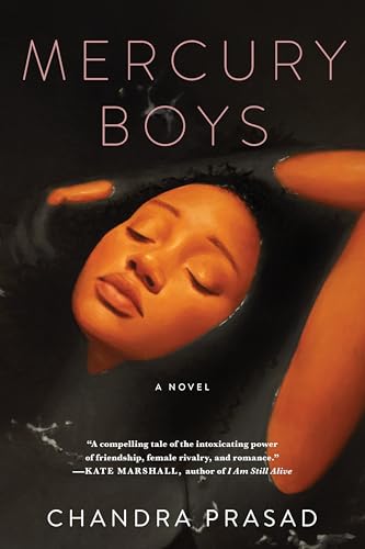 Book cover for Mercury Boys featuringSL featuring a woman floating in dark water.