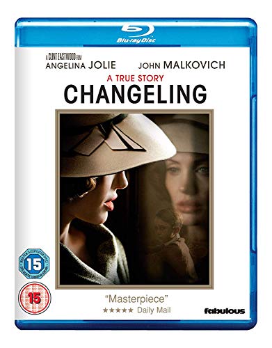 "Blu-ray case for 'Changeling' with a woman in a hat on the cover."