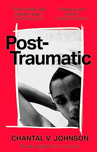 Book cover: "Post-Traumatic" with a black and white portrait of a woman.