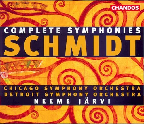 CD cover for Schmidt symphonies by Chicago & Detroit Orchestras.