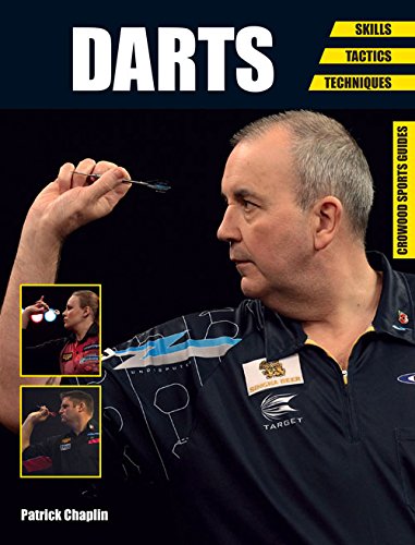 Book cover featuring a darts player and instructional text.