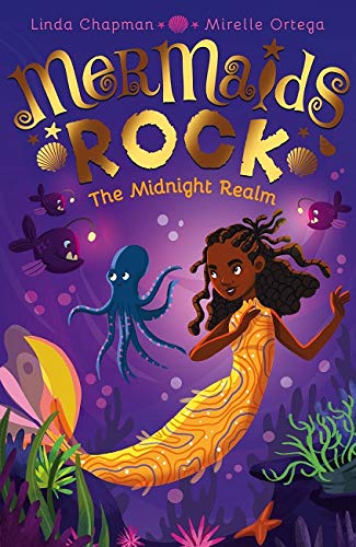 Book cover: girl with orange mermaid tail, octopus, and underwater scene.