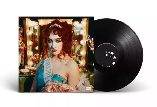 Vinyl record and album cover featuring a red-haired woman in a gown.