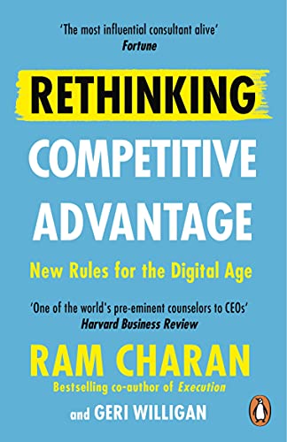 Book cover: "Rethinking Competitive Advantage" by Ram Charan and Geri Willigan.