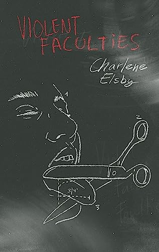 Book cover with chalk-style drawing of a face and scissors.
